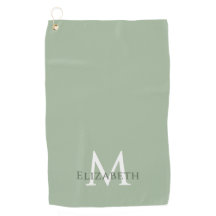 Elegante groene monogram naam eerste letter aangep