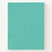 Elegante groene monogram script naam recept notitieboek (Achterkant)