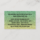Elegante groene munt ombre glitter online winkel visitekaartje (Achterkant)