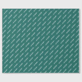 Elegante Groene Naam Tag Cursief Script Kerst Cadeaupapier (Vlak)