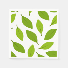 Elegante groene natuurbladeren servet