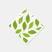 Elegante groene natuurbladeren servet (Hoek)