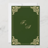 Elegante Groene Nikah Islamitische Moslim Bruiloft Kaart (Achterkant)