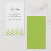Elegante groene Ombre Chevron strepen Visitekaartje (Voorkant / Achterkant)