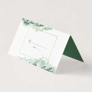 Elegante Groene Ombre Marmeren Trouwtafel Kaarten