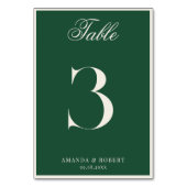 Elegante Groene Oude Geld Huwelijk Kaart (Voorkant)