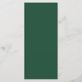 Elegante Groene Ouderwetse Geld Huwelijk Menu (Achterkant)