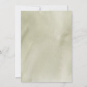 Elegante groene palmbladeren bloemenbruiloft kaart (Achterkant)