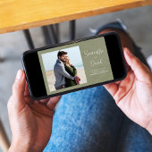 Elegante groene palmbladeren bruiloft save the date