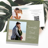 Elegante groene palmbladeren bruiloft save the date