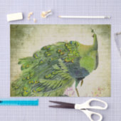 Elegante  groene pauw tissuepapier (Craft)