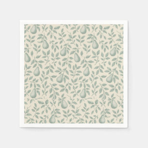 Elegante groene peer bruiloft servet