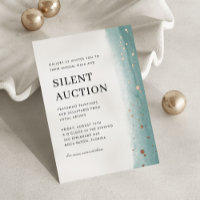 Elegante groene penseelstreekgala & stille veiling