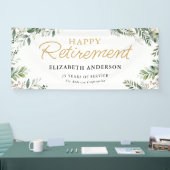 Elegante Groene Pensioenfeest Spandoek (Beurs)