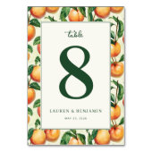 Elegante Groene Perzik Illustratie Kaart (Achterkant)
