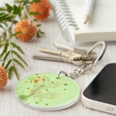 Elegante groene pistache sleutelhanger (Voorkant Rechts)