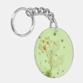 Elegante groene pistache sleutelhanger (Voorkant Links)
