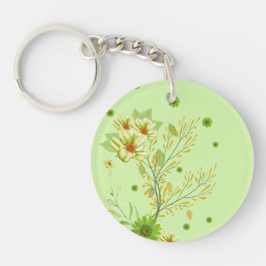 Elegante groene pistache sleutelhanger (Voorkant)