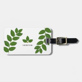 Elegante groene plantenbladeren bagagelabel