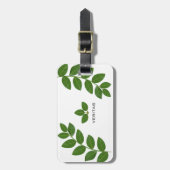 Elegante groene plantenbladeren bagagelabel (Voorkant verticaal)