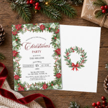 Elegante groene poinsettia kerstfeest