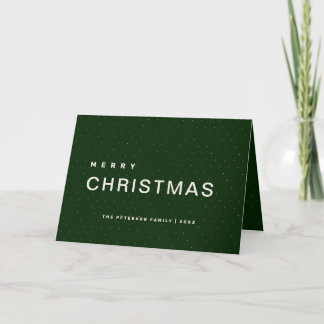 Elegante Groene Prettig Kerstmis Script Niet Foto Feestdagen Kaart