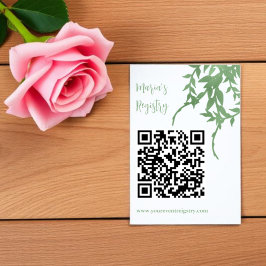 Elegante groene Quinceañera-lijst Informatiekaartje
