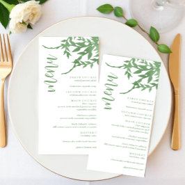 Elegante groene Quinceañera Menu