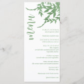 Elegante groene Quinceañera Menu (Voorkant)
