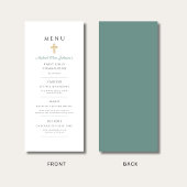 Elegante Groene Religieuze Kruis Jongen Eerste Com Menu