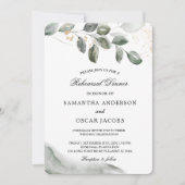 Elegante groene repetitiedinermenu  kaart (Voorkant)