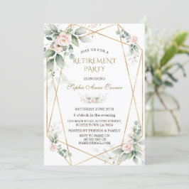 Elegante Groene Roze Bloemen Gouden Verjaardagsfee Kaart