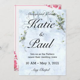 Elegante groene Rozen Huwelijksuitnodiging Kaart