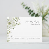 Elegante Groene RSVP Kaart (Staand voorkant)