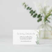 Elegante Groene RSVP QR Code Uitnodiging Informatiekaartje (Staand voorkant)