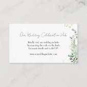 Elegante Groene RSVP QR Code Uitnodiging Informatiekaartje (Voorkant)