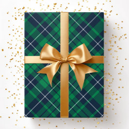 Elegante groene ruitpatroon cadeaupapier