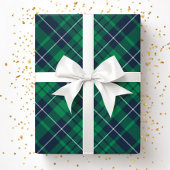 Elegante groene ruitpatroon cadeaupapier