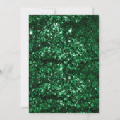 Elegante groene satijn & glitters glazen frame Swe Kaart (Achterkant)