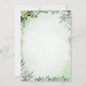 Elegante Groene Save The Date Kaart (Achterkant)