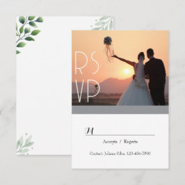 Elegante Groene Script RSVP Uitnodiging