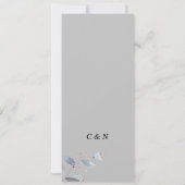 Elegante Groene Simpele Trouwmenu Kaart (Achterkant)
