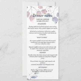 Elegante Groene Simpele Trouwmenu Kaart