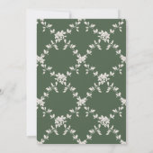 Elegante groene slinger varens en bessen kaart (Achterkant)