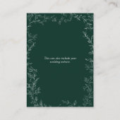 Elegante groene smaragden trouwdetails bijlage (Achterkant)