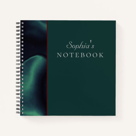 Elegante groene spiraalnotitieboek notitieboek (Voorkant)