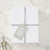 Elegante groene strepen Bedankkaart Cadeaulabel (Met Touw)