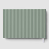 Elegante groene strepen gastenboek (Achterkant)