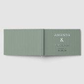 Elegante groene strepen gastenboek (Volledig)