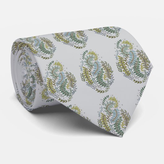 Elegante groene stropdas met patroon (Opgerold)